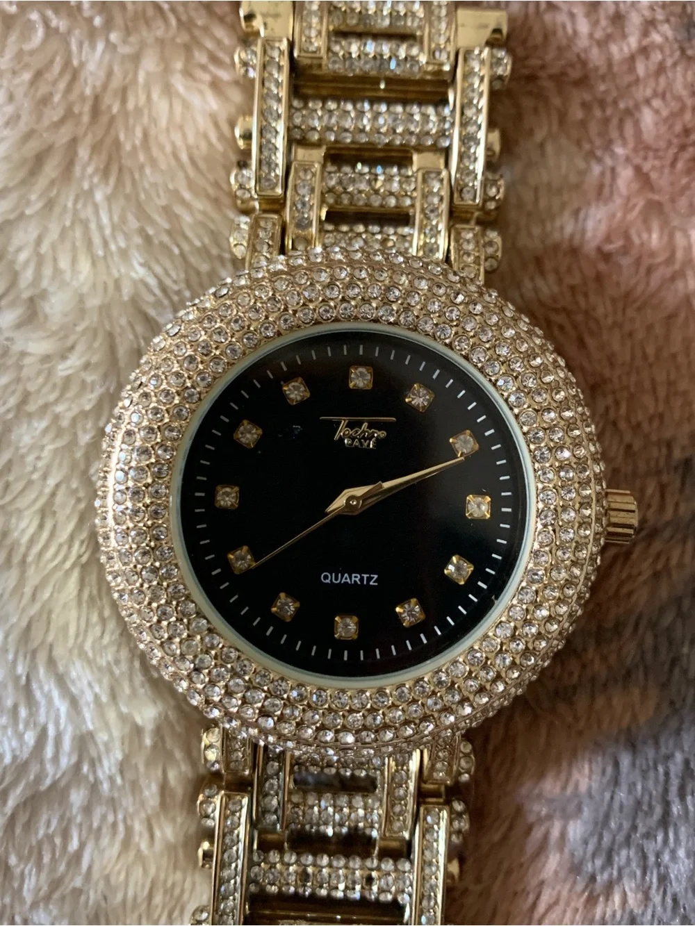 Techno pave 9109 iced watch for men's